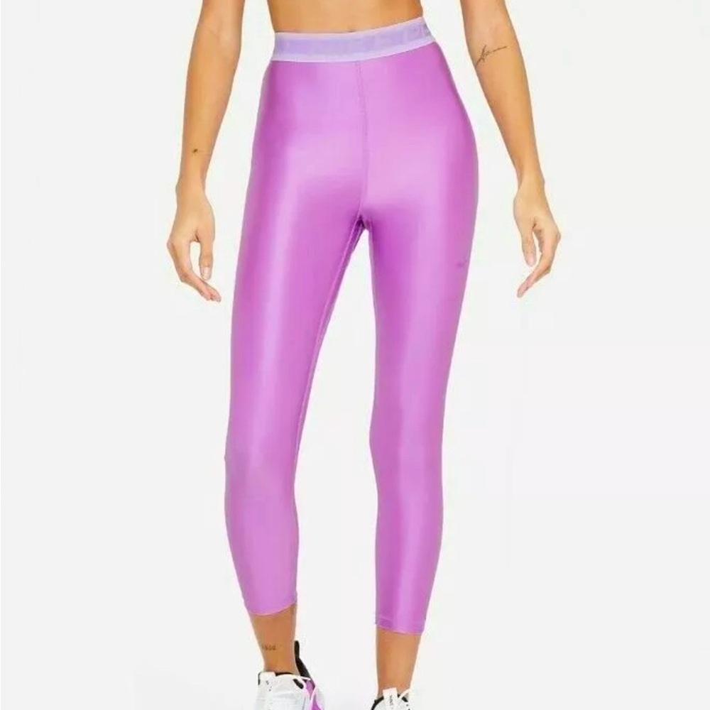 Nike Lavender Pink Spandex Training Leggings Size L NEW With Tags